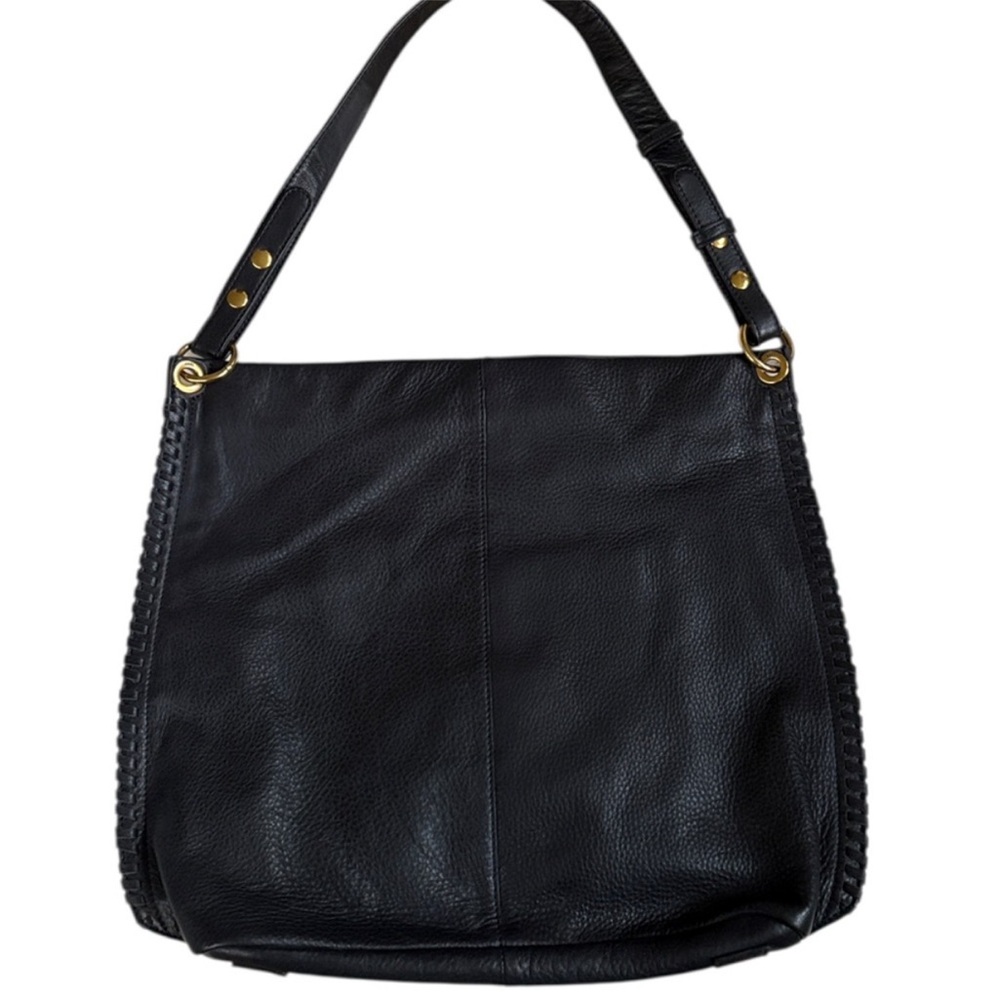 Like New HOBO Moondance Whipstitch Slouchy Shoulder Bag Black Retail $298.00 - Picture 5 of 15